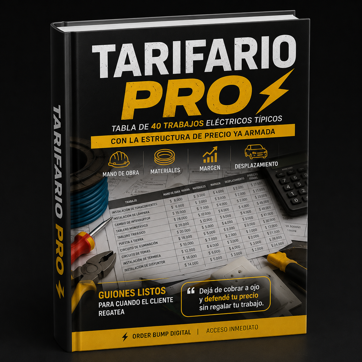 TARIFARIO PRO — 40 trabajos ya tarifados