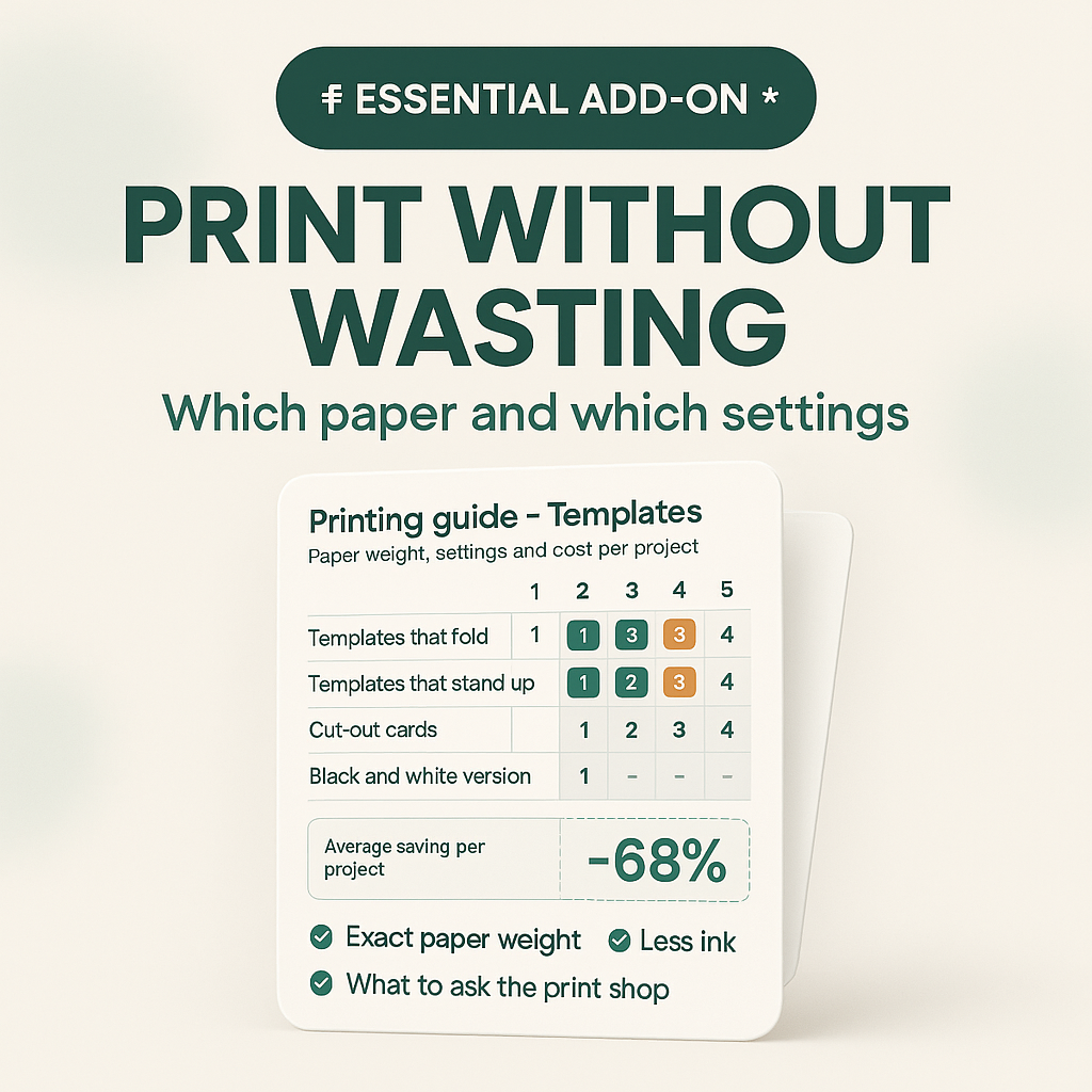 Printing Guide — print without wasting